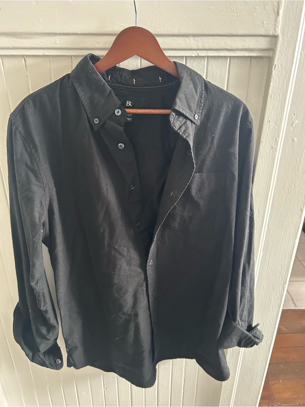 Banana Republic Men's Black Button-Down Shirt